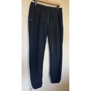 Under Armour Heat Gear Loose Black Drawstring Waist With Elastic Ankles Size M